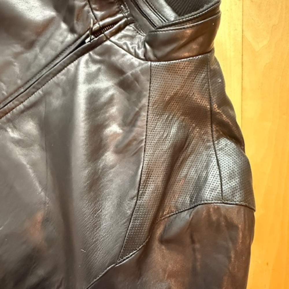 Emanuel Ungaro New Zealand Lamb skin mens extra large black jacket, NWT - Picture 4 of 13